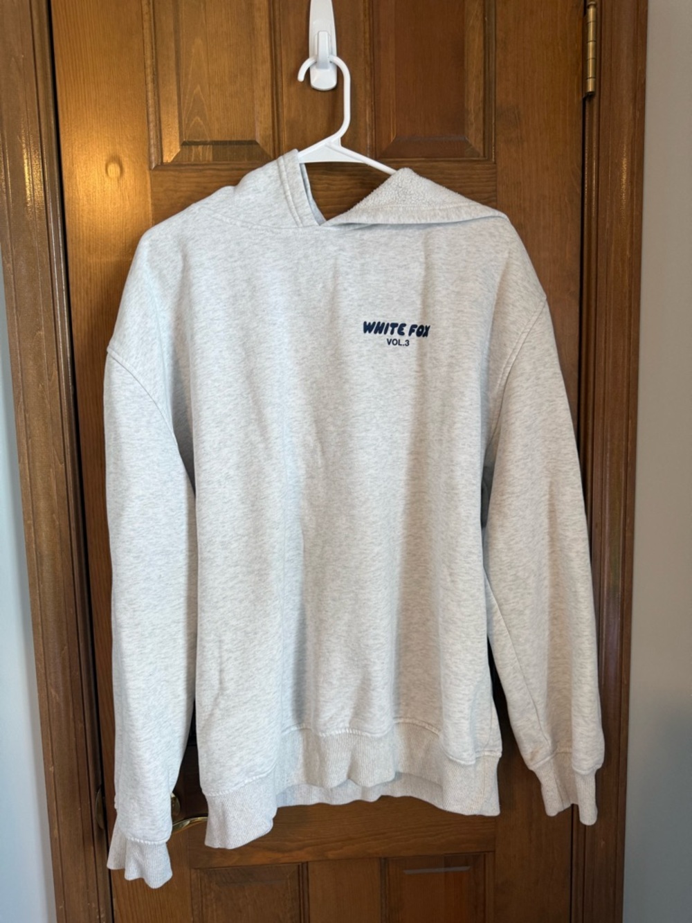 White Fox Boutique Light Gray Hoodie with Small Logo